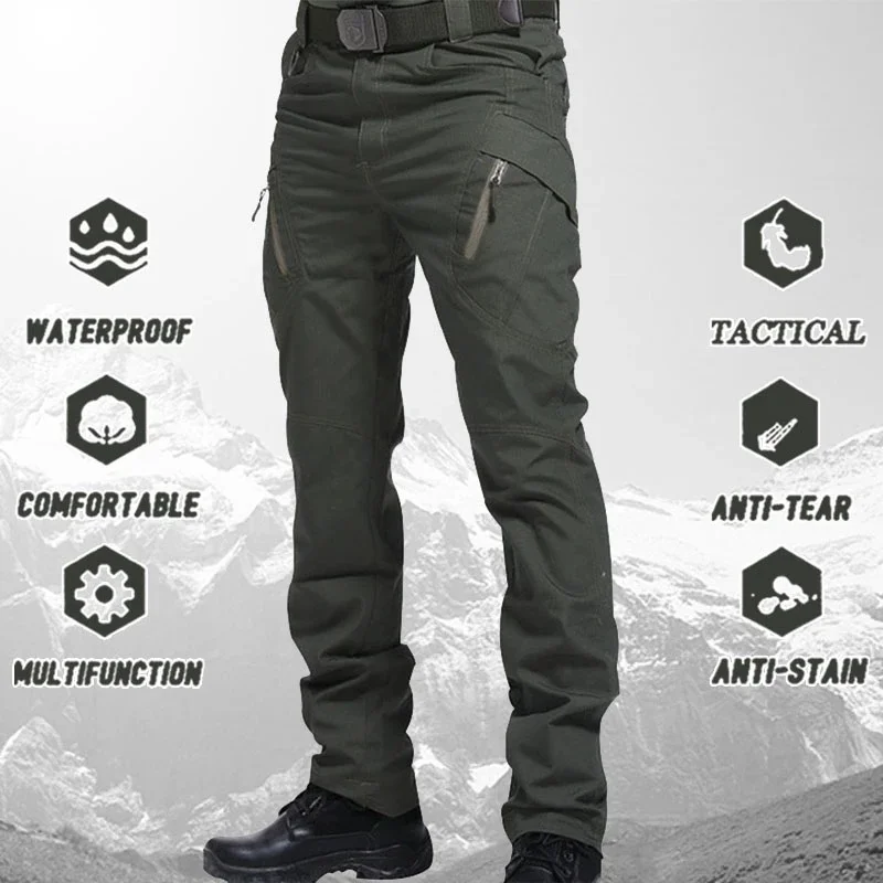 

Tactical Military Hiking Waterproof Men Multi-pocket Quick Dry SWAT Combat Army Trousers Outdoor Climbing Camping Pants