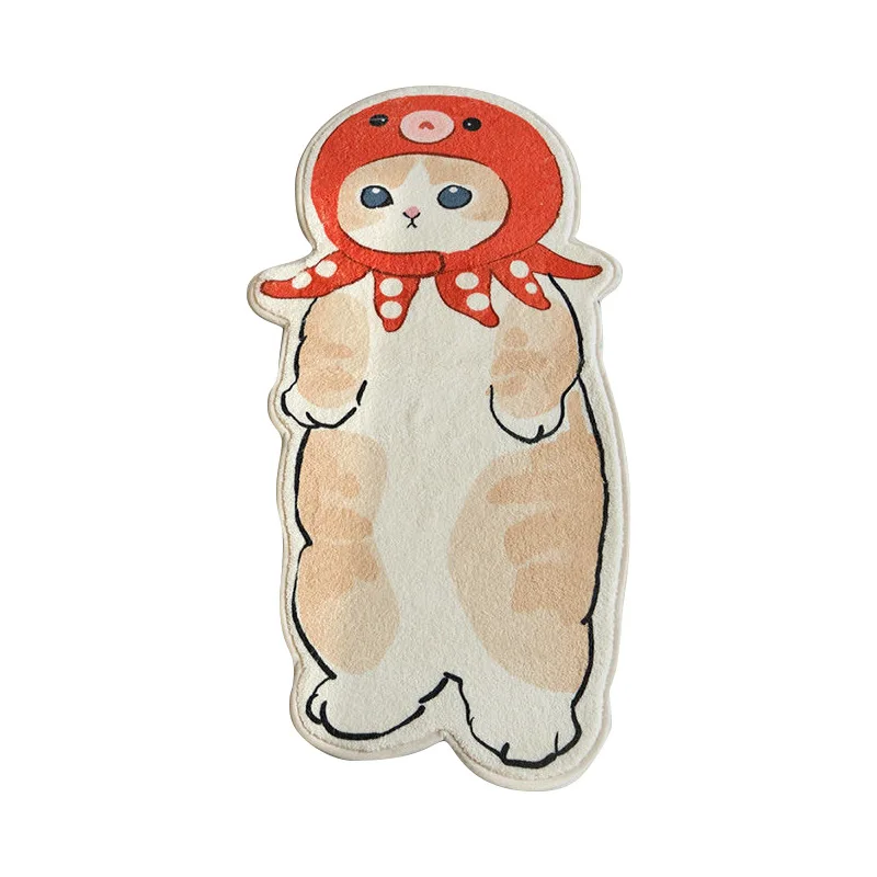 Милый мультяшный коврик с котом пушистые коврики нерегулярный прикроватный