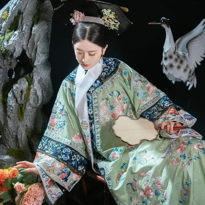 5 цветов полный комплект с вышивкой Nanya платье Чонсам из династии Цин тяжелая