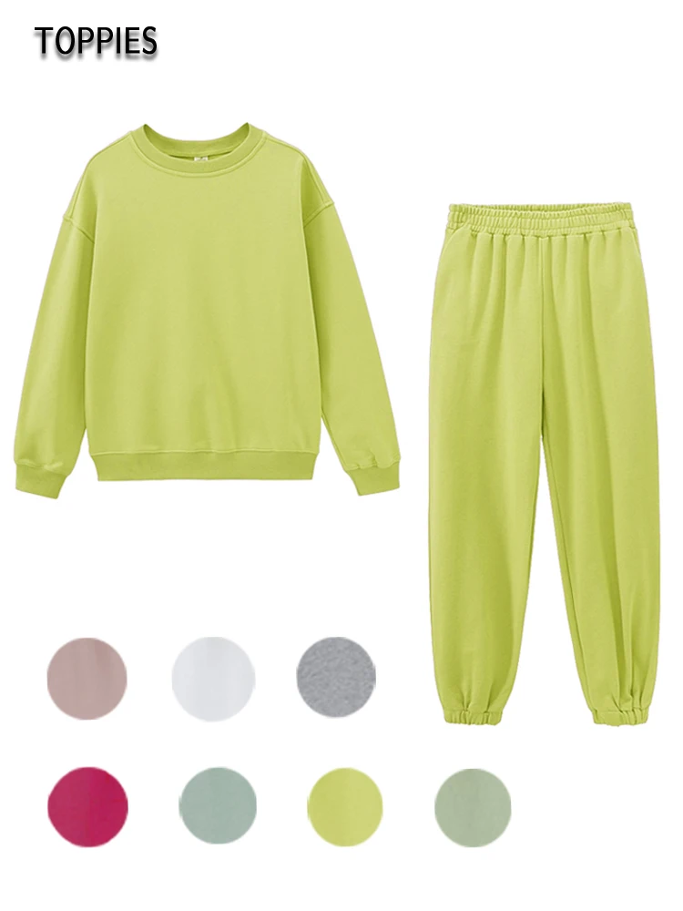 Toppies 2021 спортивный костюм женский женские пуловеры и спортивные штаны из двух