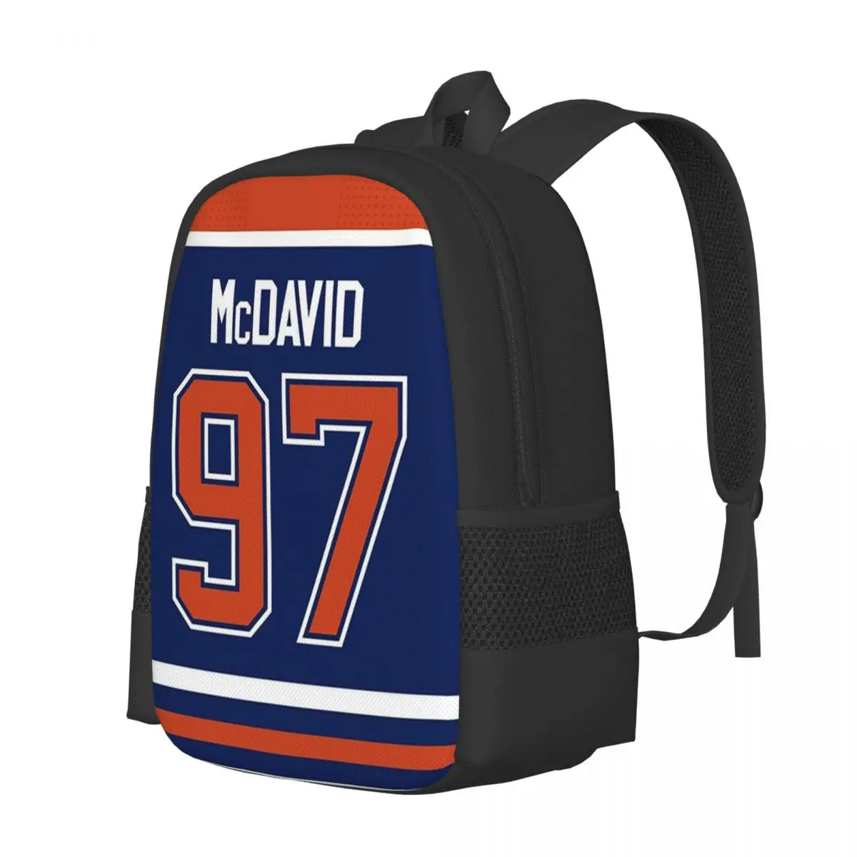 Фото Рюкзак Edmonton Oilers Connor McDavid Home Jersey, вместительный рюкзак для книг, школьная сумка, сумки на плечо для мужчин и женщин №2