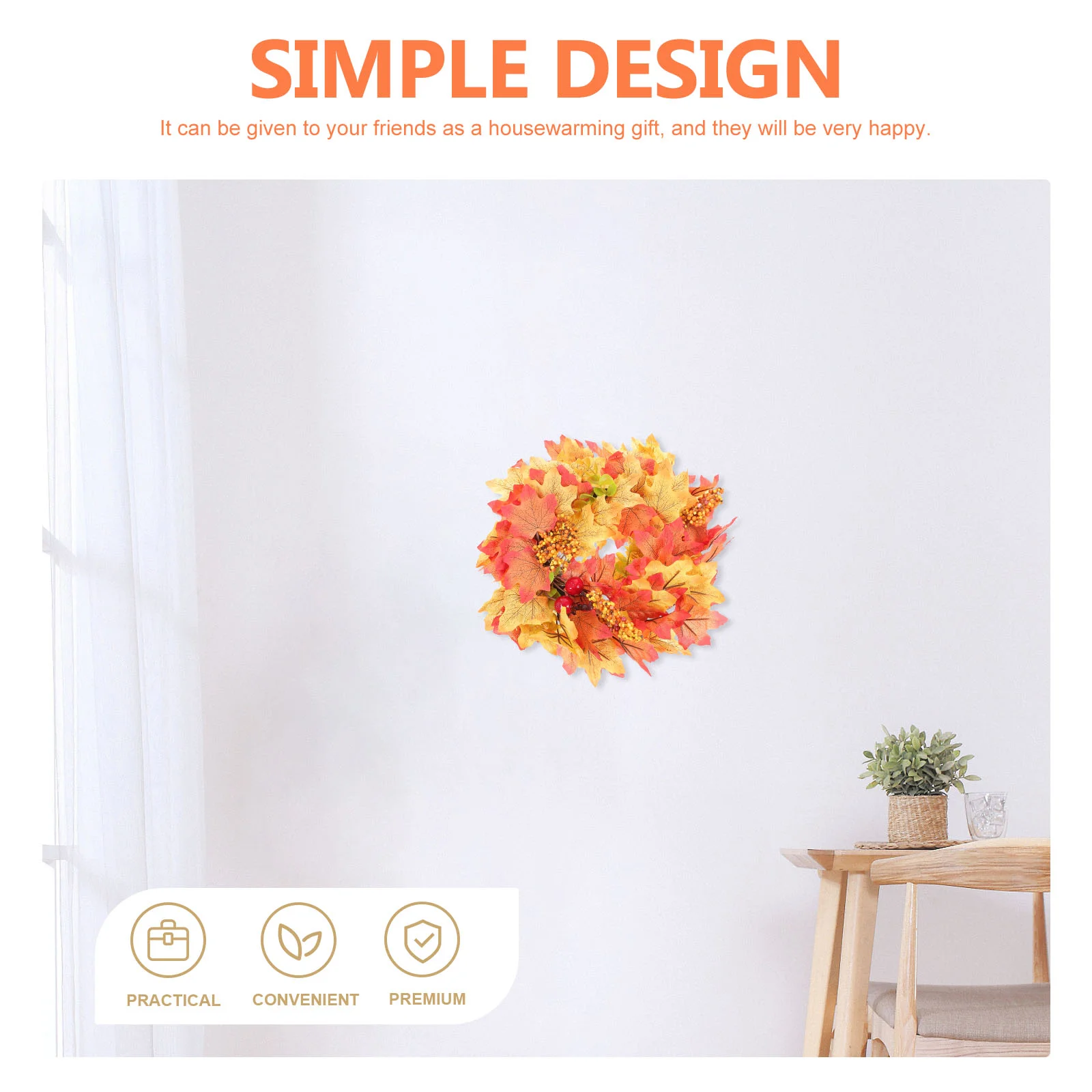 Ягодный искусственный венок декор для дома приветственная дверь 30X30 см шелковая