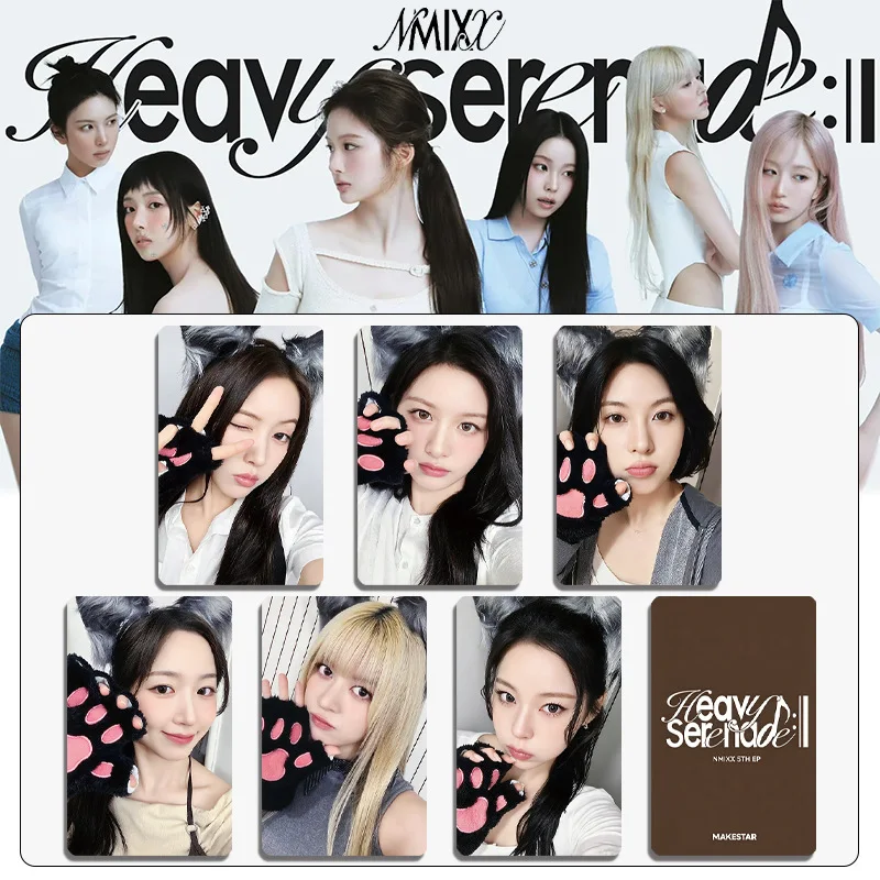 Фото Коллекционные фотокарточки K-pop NMIXX из нового альбома Heavy Serenade, 6 шт./набор, с изображениями Мингсина, Хэвона, Кюджина, Лили, Сульюна №3