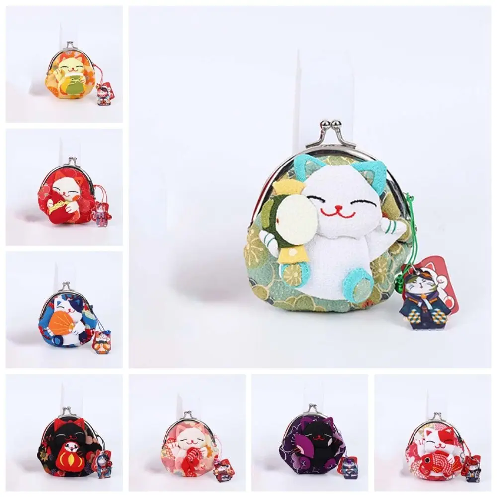 Модный дизайн японский стиль кошелек для монет Maneki Neko кукольные кошельки клатч