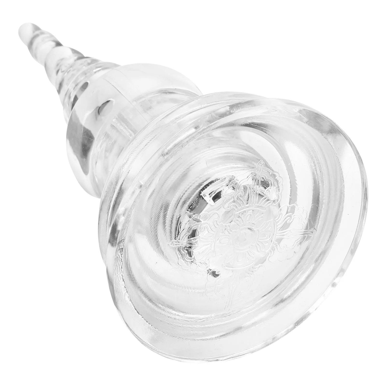 

Pagoda Stupa Crystal Tower Statue Buddhism Acrylic Figurine Stones Garden Dagoba Feng Model Mascot Desktop Shui Ornament