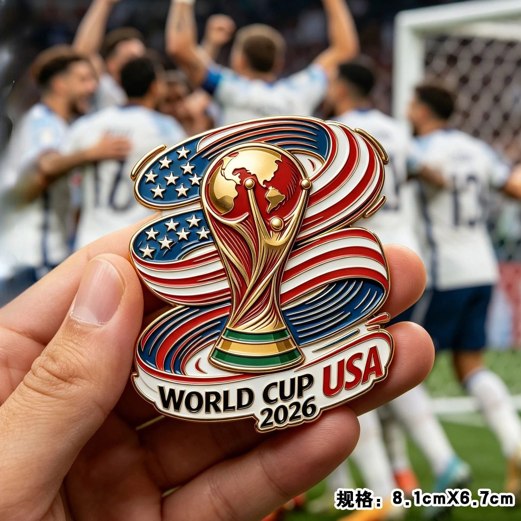 Фото Металлический магнит на холодильник FIFA 2026: сувенир для футбольных фанатов, магнитная наклейка на холодильник, декор для дома, коллекционный подарок (Мексика, США, Канада) №4