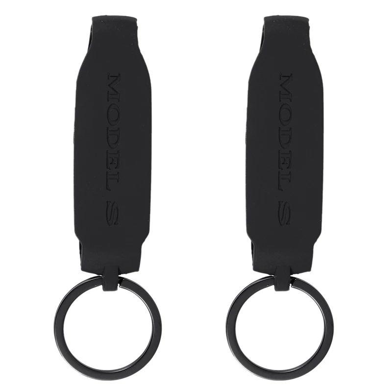 

2X Key Fob Cover For Tesla Model S, Silicone Car Key Cover Shell Protector Case Holder For Tesla S Accessories (Model S)