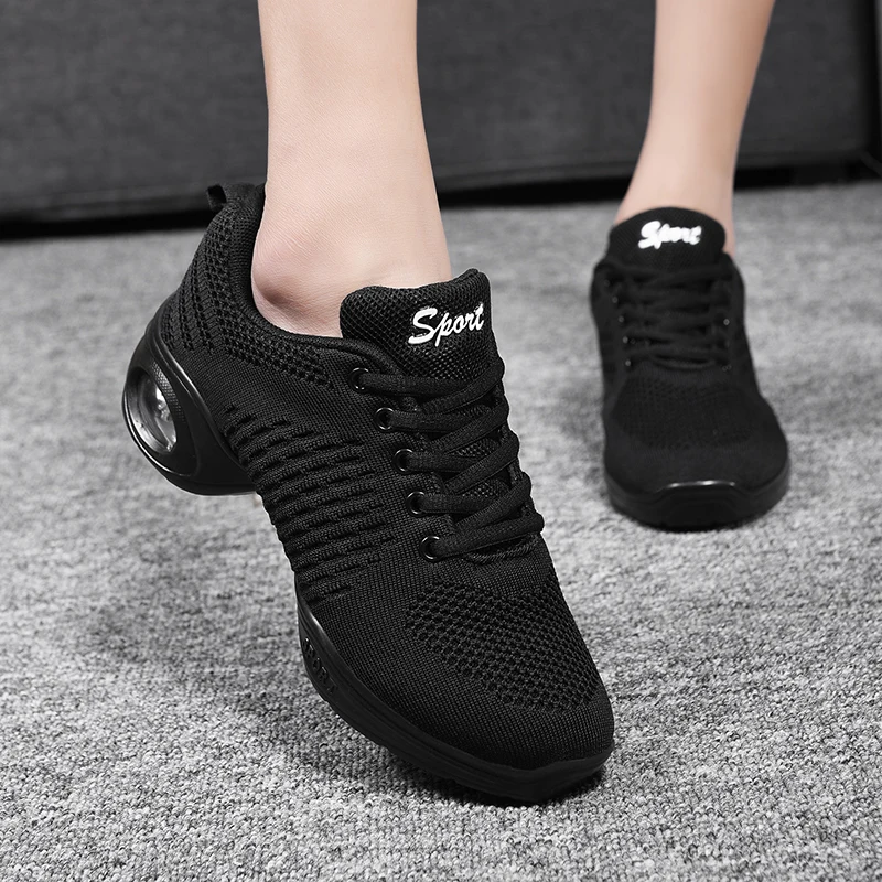 STRONGSHEN Dance Shoes Modern Jazz Hip Hop Shoes Lightweight Soft-Soled Shock-Absorbing Air-Cushion Dance Shoes For Women