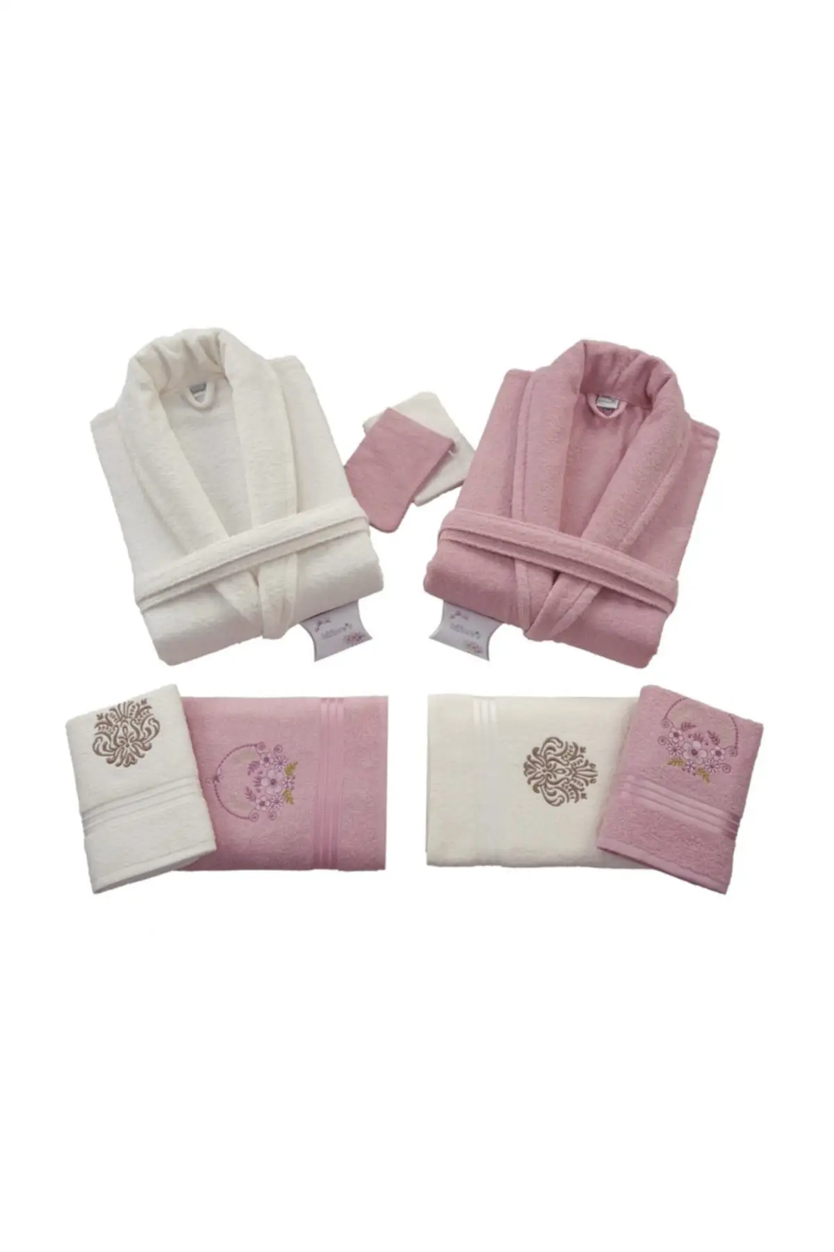

Комплект халата WONDERFULSOFT beэтих, 10 шт., высушенных кремом и розой (телефон), 100 туркейский хлопок
