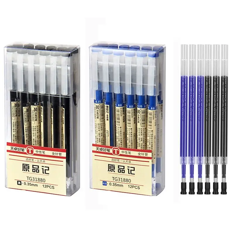 

1pcs Fine Gel Pen Blue/Black Ink Refills Rod for Handle Marker Pens School Gelpen Office Student Writing Drawing Stationery