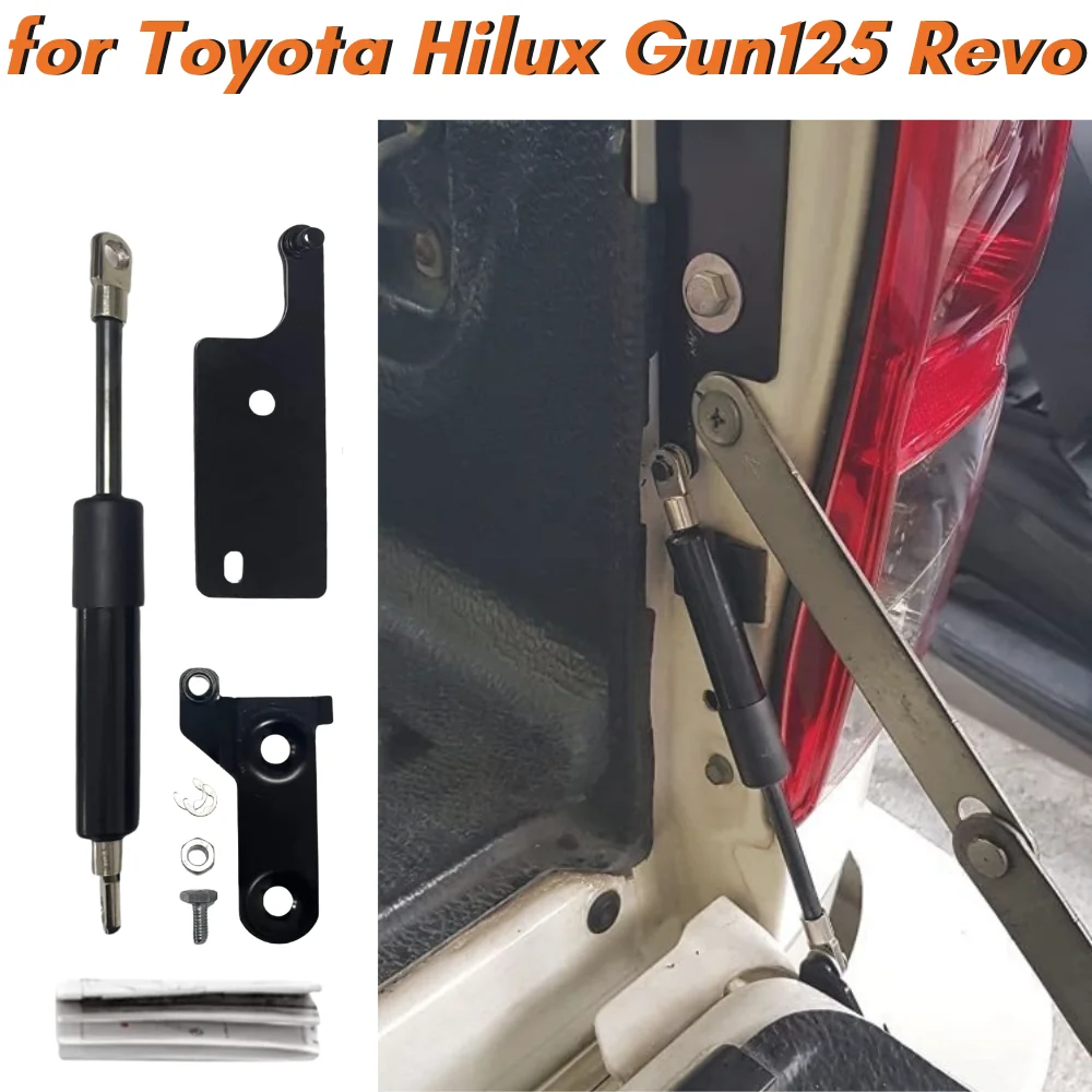 

Кол-во (1) стойки багажника для Toyota Hilux GUN125 Revo Pickup 2015-задние багажники, газовые пружины, стойки, амортизационный подъемник, опоры, комплект балок