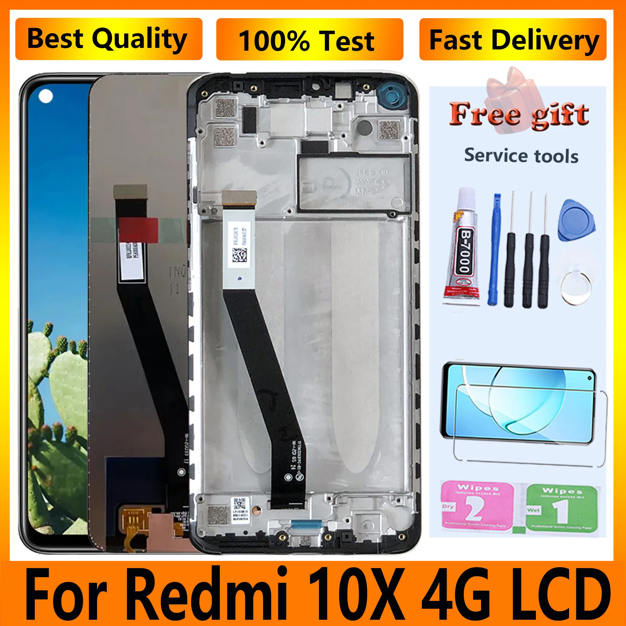 Оригинальный сенсорный экран для Xiaomi Redmi 10X 4G ЖК-дисплей M2003J15SC M2003J15SG M2003J15SS дигитайзер Запасные части