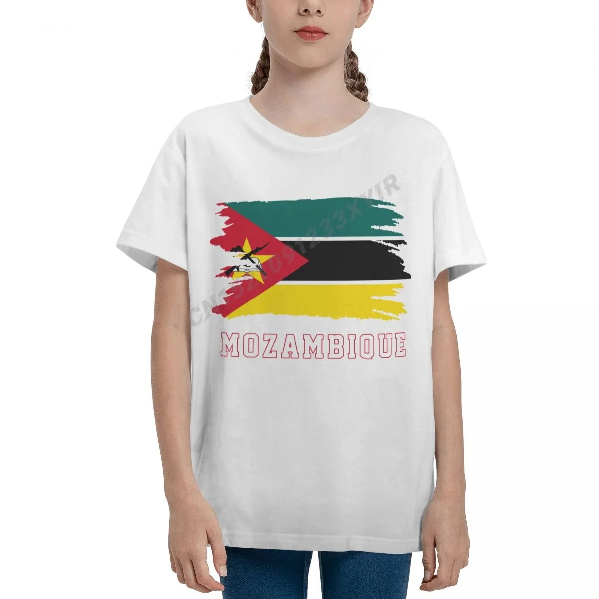 

Youth Boy/Girl Mozambique Flag Cool Mozambican Fans T-shirt Kids tshirt tee 100% Cotton T Shirt o-neck short sleeve Children