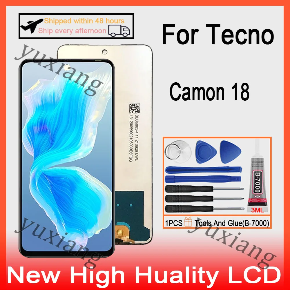 

Original LCD For Tecno Camon 18 CH6 CH6n LCD Display Touch Screen Digitizer Replacement