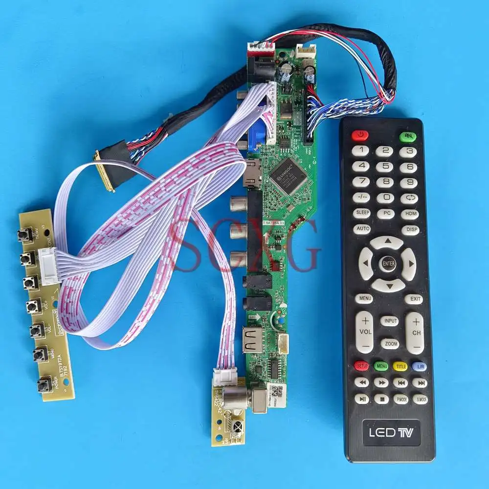 

For B140XW02 V1 1366 768 14" DIY Kit VGA HDMI-Compatible AV USB Analog TV Signal 40 Pin LVDS Monitor LCD Controller Driver Board
