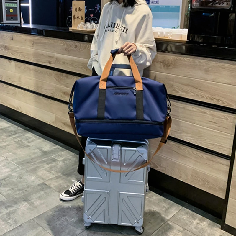 Men Gym Bags For Fitness Training Women Outdoor Travel Bags Large Capacity Sports bag Multifunction Dry Wet Separation Bag