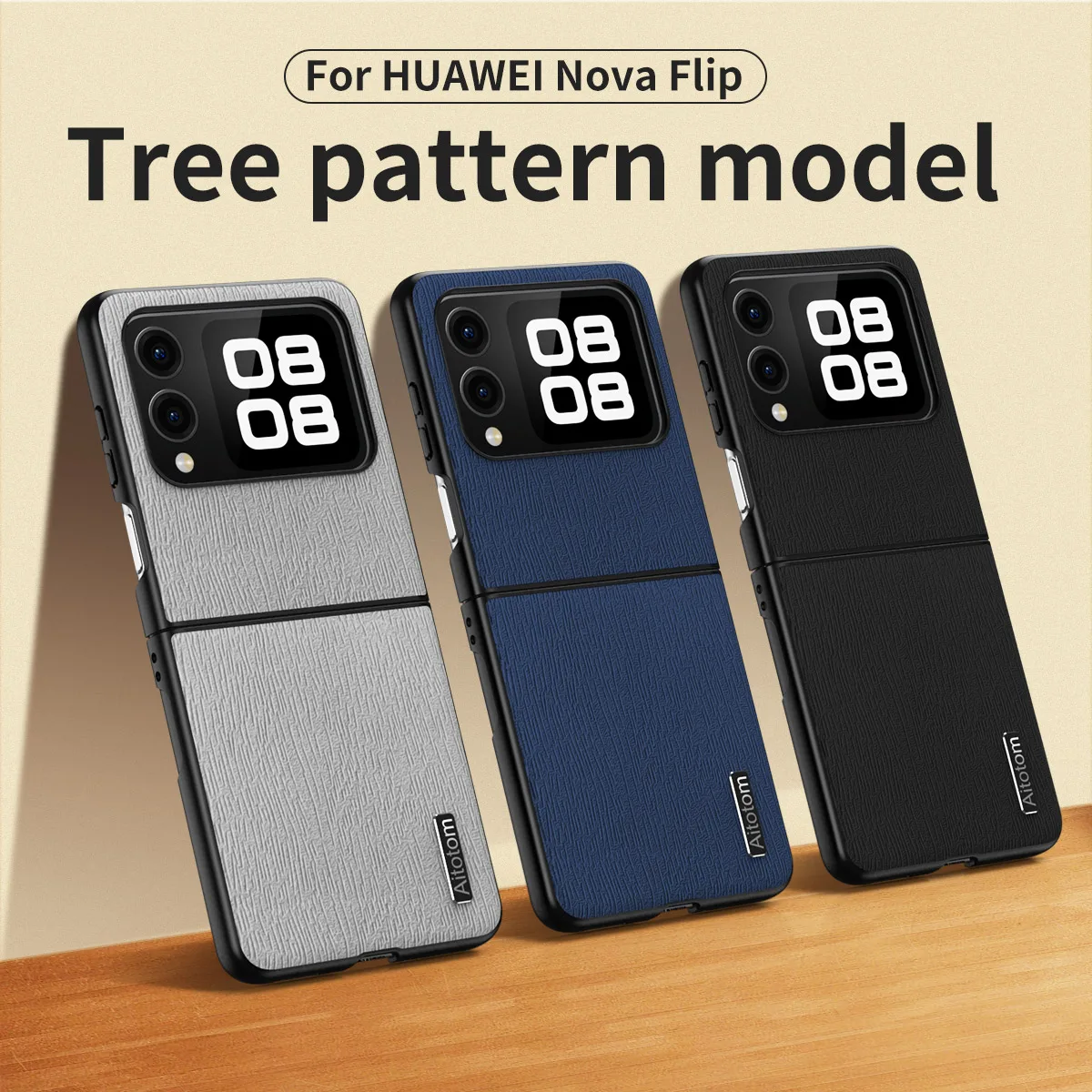 Чехол для Huawei nova Flip Leather Tree Pattern Front PC Frame Силиконовый защитный жесткий чехол
