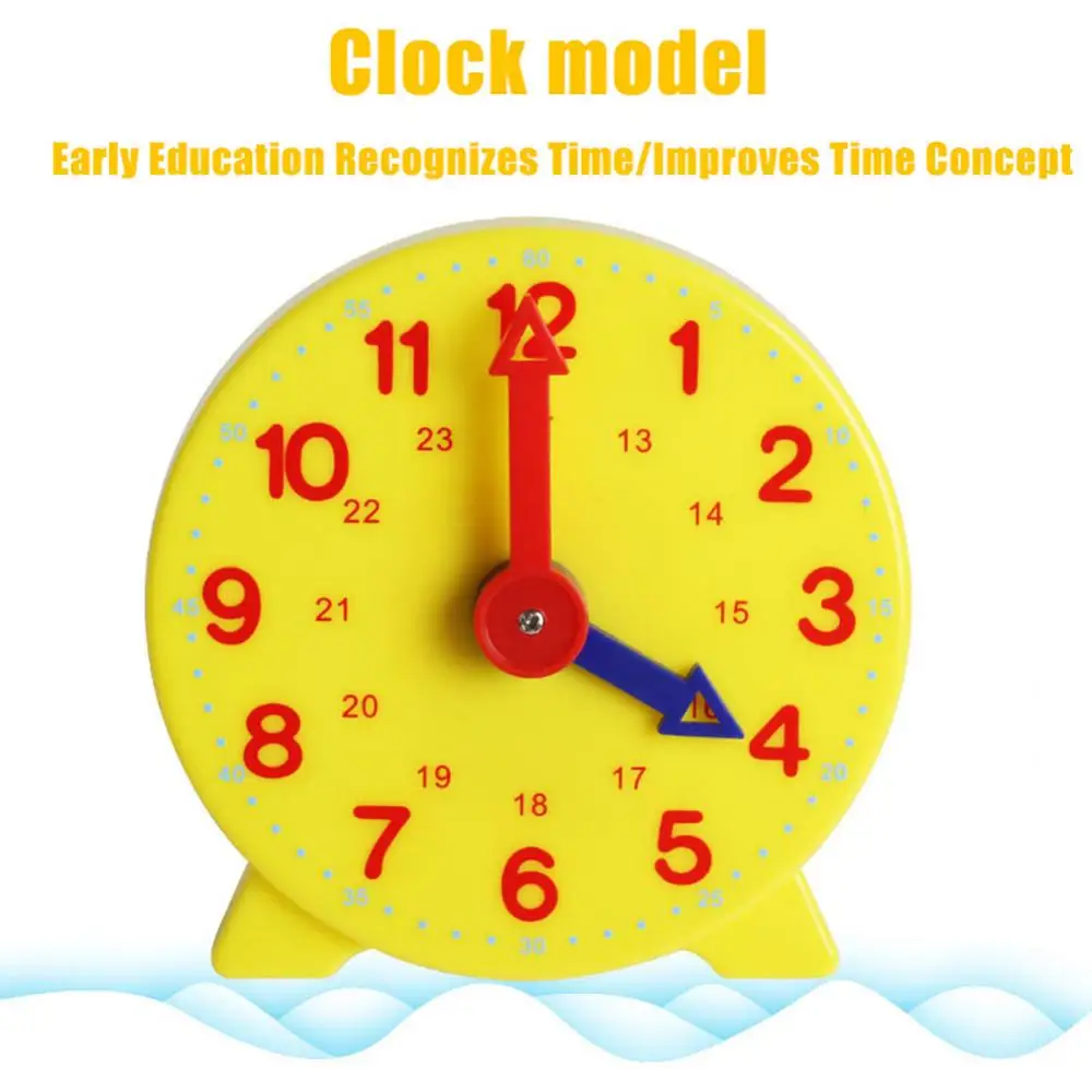 

Dropshipping! 10cm Two Pointer Clock Model Kid Child Toy Early Education Learning Toy