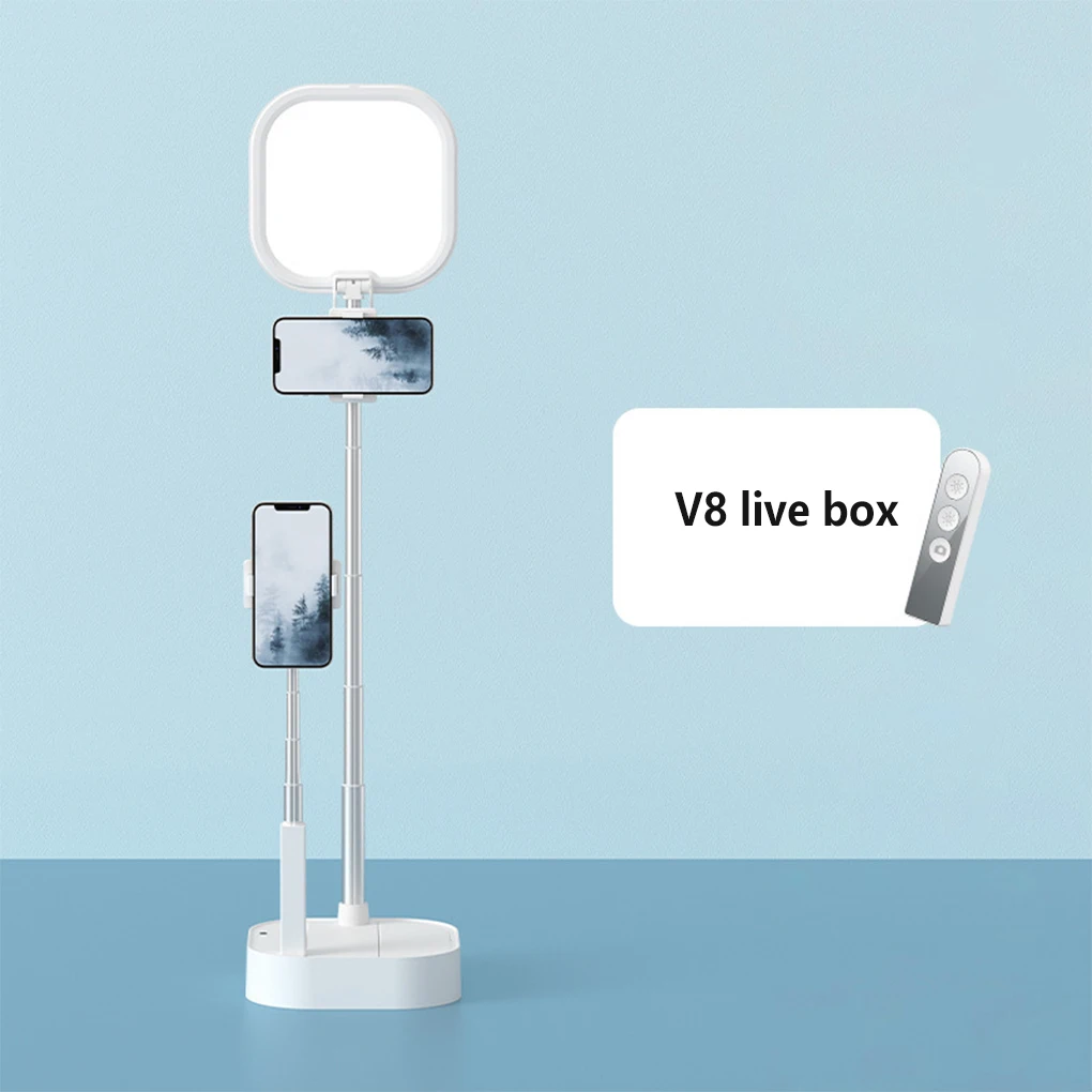 

Fill Light Remote Control Phone Holder Video Meeting Photography Selfie Stand Lamp Retractable Bluetooth-compatible Lighting