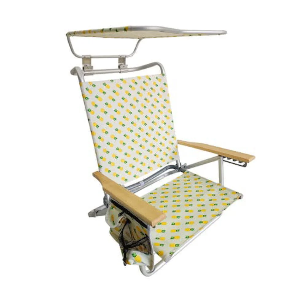

Folding Beach Chair with Canopy, Storage Pouch, Cup Holder, 5 Reclining Positions, 275 Lb,Capacity,31.00 X 25.50 X 30.50 Inches