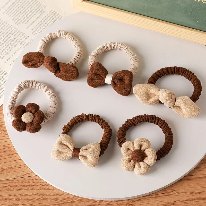 

New Korean minimalistic flower rubber Hair Bands Rope Ties For Girls Women Headband Hair Accessories Ponytail holer Scrunchies