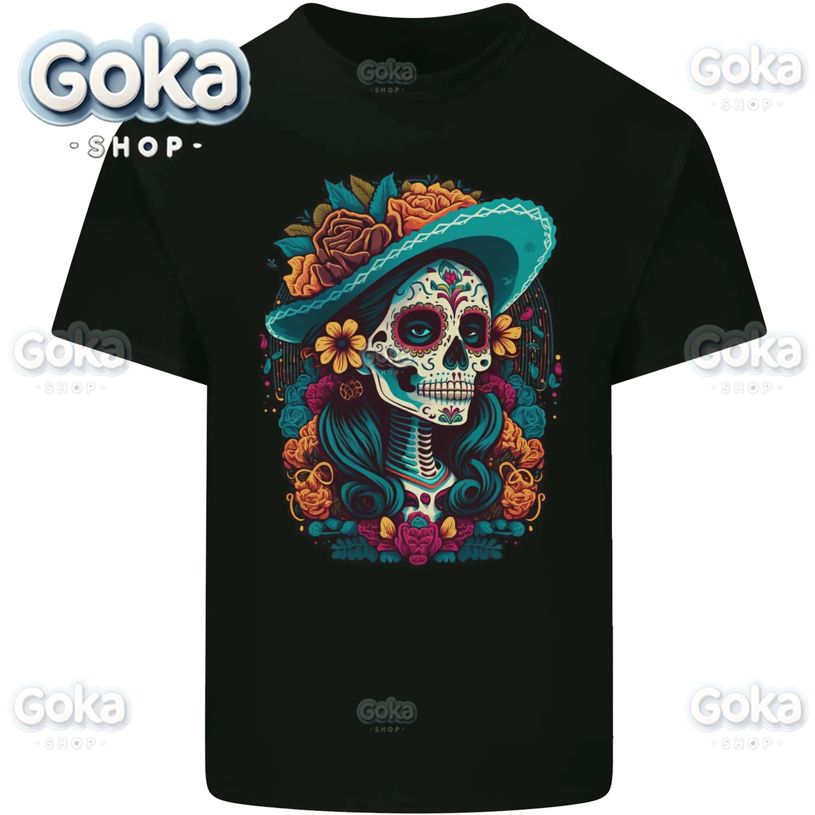 Los Muertos Day of The Graphic Футболки Мужская одежда Новые топы и футболки Хлопковая женская