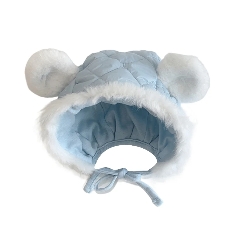 

Теплая шапка для мальчиков и девочек, шапочки с милым медведем, дышащая шапочка для младенцев, защита ушей, шапка для активного