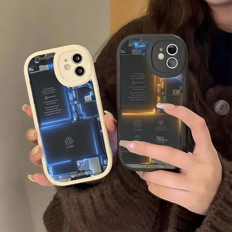 

Internal Circuit Board Phone Case Hard Leather Phone Case for iPhone 13 12 Mini 11 14 Pro Max Xs X Xr 7 8 Plus 6 6s Se 2022