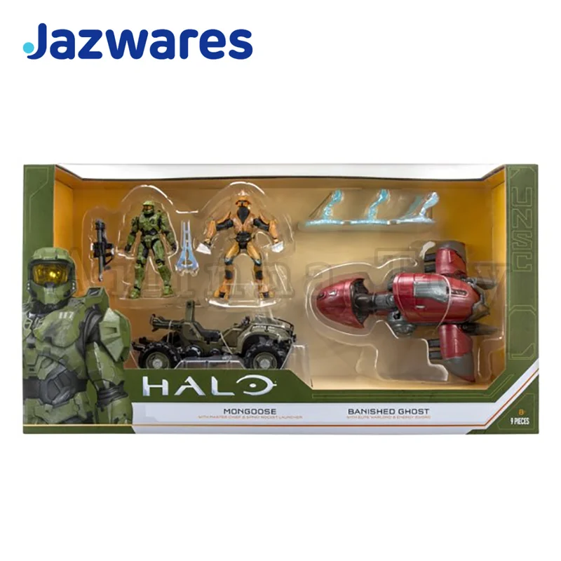 

HALO 1/18 4inches Original Action Figure Mongoose Vehicle & Banished Ghost Vehicle Anime Movie TV Model For Gift Free Shipping