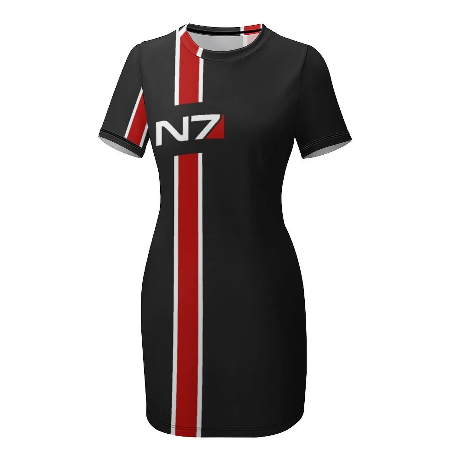 Эмблема N7 платье Mass Effect с короткими рукавами элегантное свадебное для гостей