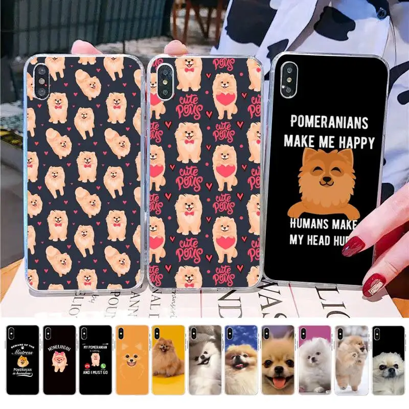 

MaiYaCa Pomeranian dogs dog Phone Case for iPhone 11 12 13 mini pro XS MAX 8 7 6 6S Plus X 5S SE 2020 XR case