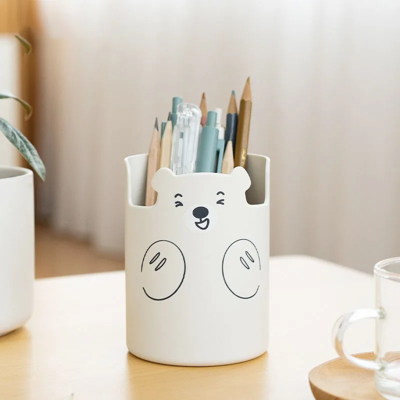 

Large Capacity Pencil Organizer Pen Holder Cartoon Phone Holder Makeup Brush Office Stationery Brush Stand Storage Box