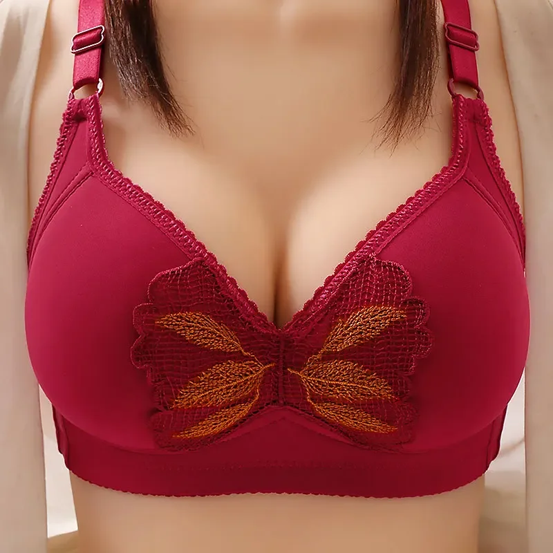Фото Gobetter 36-46 B C женский бюстгальтер без косточек с полным покрытием, мягкие бюстгальтеры среднего возраста, бесшовное нижнее белье, бюстгальтер без косточек, бюстгальтер №5