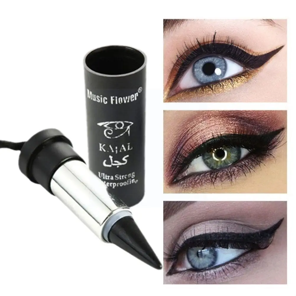 

High Level Black Tube Lipstick-style Ribbon Eyeliner Eye Cream Waterproof Pen Natural Lasting Black Long Liner Portable I7w0