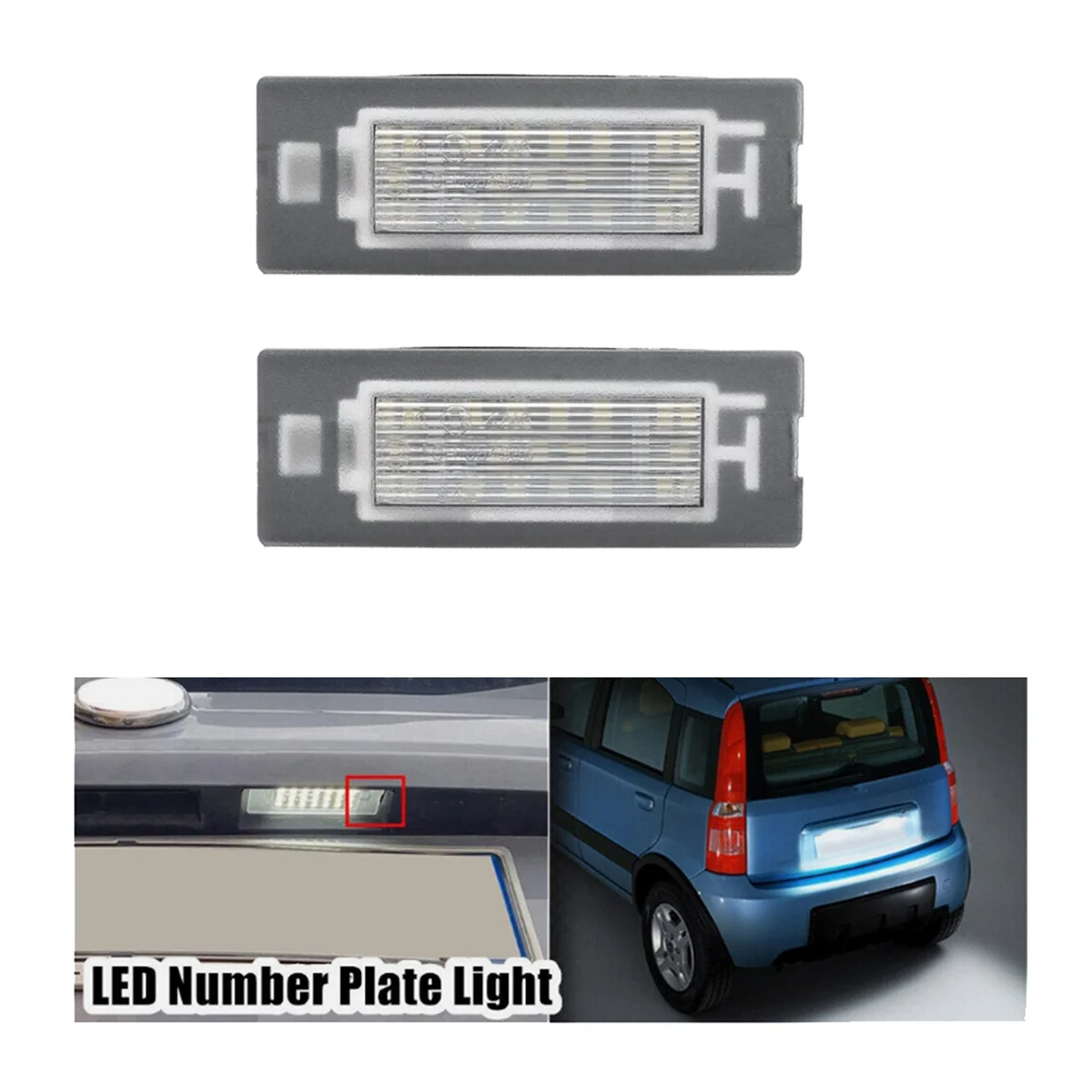 Фонарь для номерного знака автомобиля фонарь Fiat Panda Type 71734797 71771501-169 2003 2012 312/319