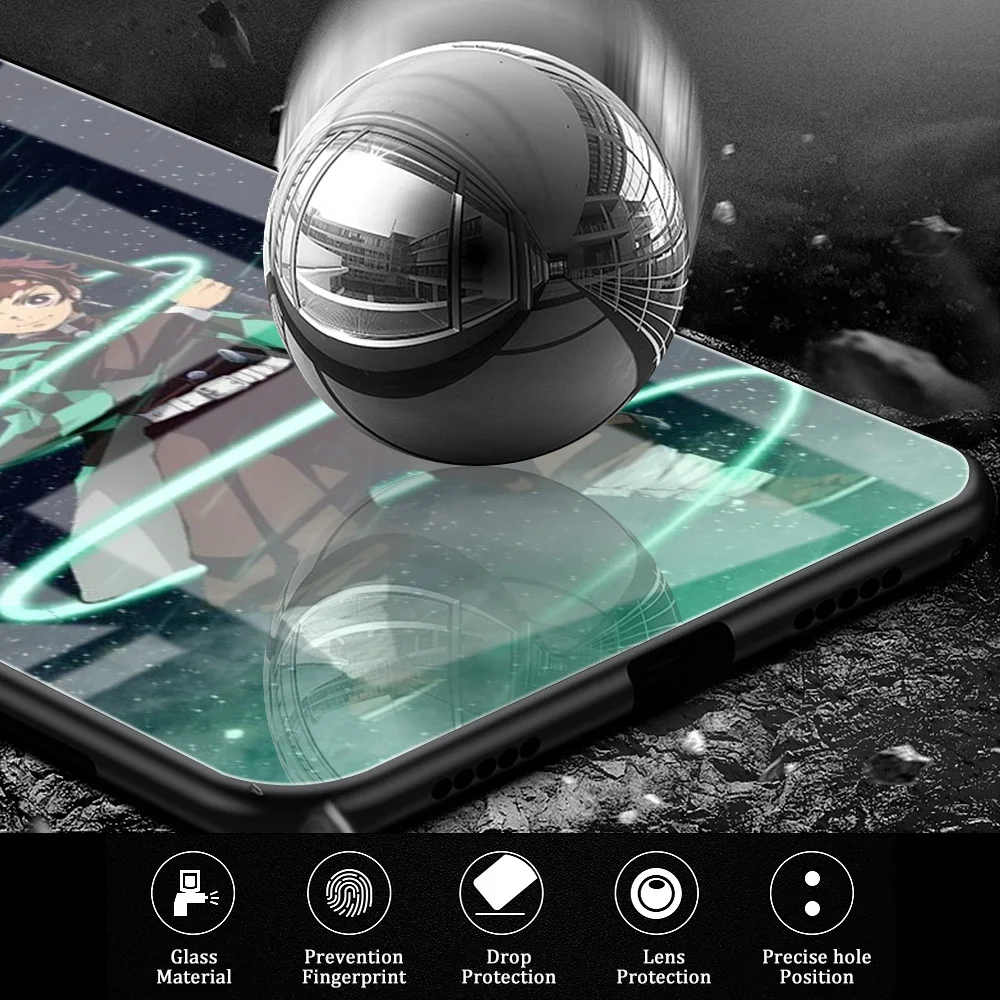 Фото Стеклянный чехол Imetsu No Yaiba для Samsung Galaxy S22 S20 FE S21 5G S10 S9 Plus Note 10 20 Lite №5