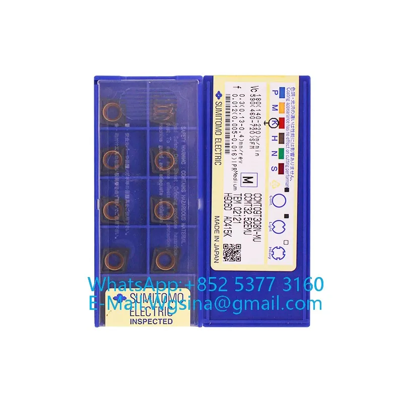 Фото Токарные пластины CCMT CCMT0602 04, CCMT09T3 04 08, CCMT1204 08 N-LUW, N-SU, N-MU, N-SC, AC8025P, AC8035P, 10 шт., 100% оригинал №1