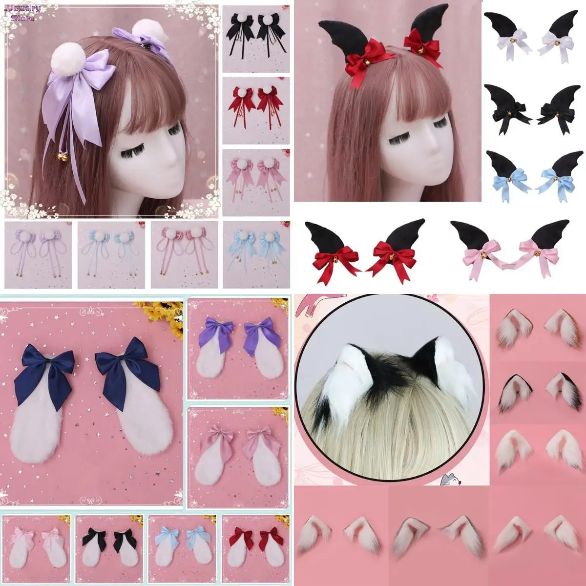 Ribbon Bowknot Lolita Cosplay Hair Accessories