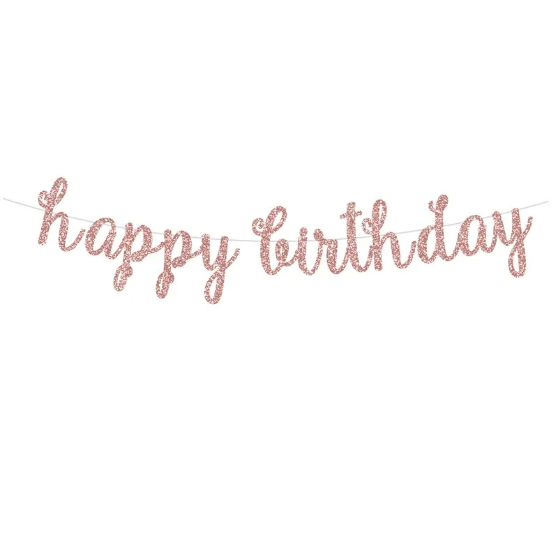 

Золотой Баннер Для Дня Рождения, Свадьбы, Украшения, Подвесная Гирлянда Для Мальчиков И Девочек, Первый День Рождения