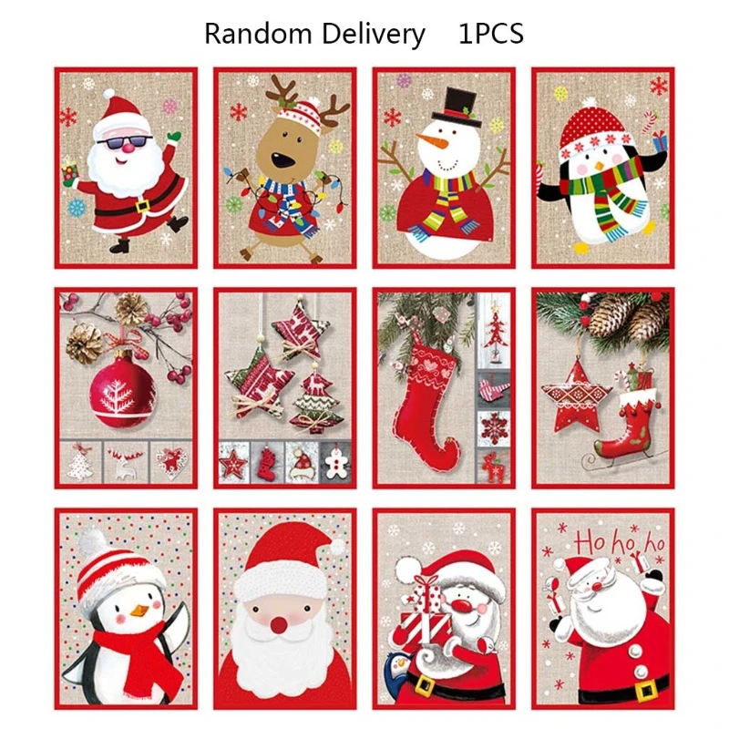 

Рождественская поздравительная открытка E9LA с музыкальными открытками, приглашения на новогодние открытки, подарок на рождевечерние для де...