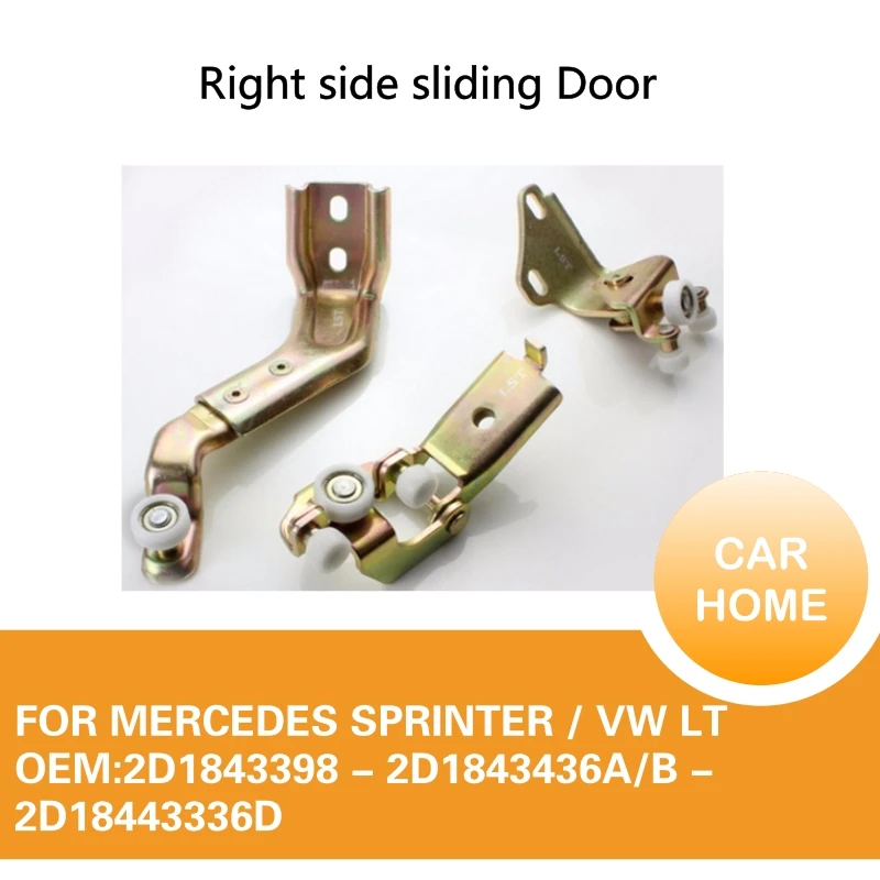 

FOR MERCEDES SPRINTER / VW LT SLIDING DOOR ROLLER GUIDE SET RIGHT SIDE 2D1843398 / 2D1843436A/B / 2D18443336D