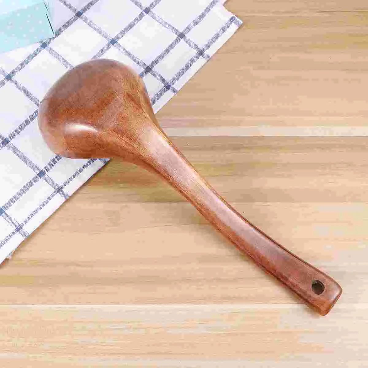 

Spoon Wooden Wood Ladle Soup Porridge Flatware Spatula Hard Dinnerware Kitchen Utensils Cooking Largeanti Lazy Take Natural