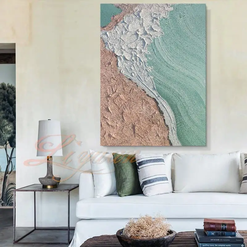 Новейшая дешевая картина маслом ручной работы с абстрактной текстурой пейзажа