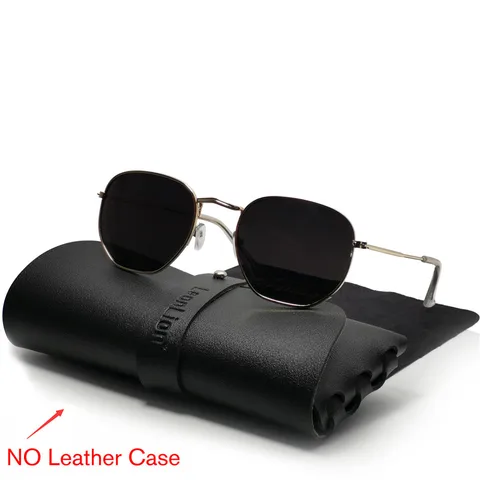 Мужские солнцезащитные очки в винтажном стиле, с металлической оправой