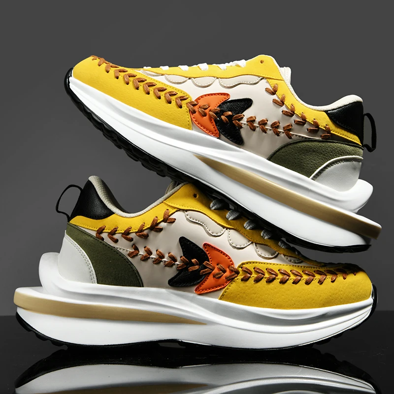 

INS Hot Sales Couple Shoes Men Running Shoes Women Brand Trend Walking Sneakers Male Sport Shoes Tick Sole Platform Chunky Shoes