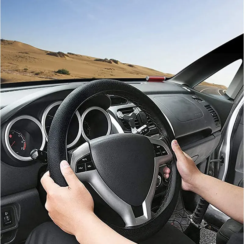 

36cm Car Steering Wheel Cover Washable Silicone Fashion Non-slip Handle Set Universal Four-season Models Wear-resistant Soft