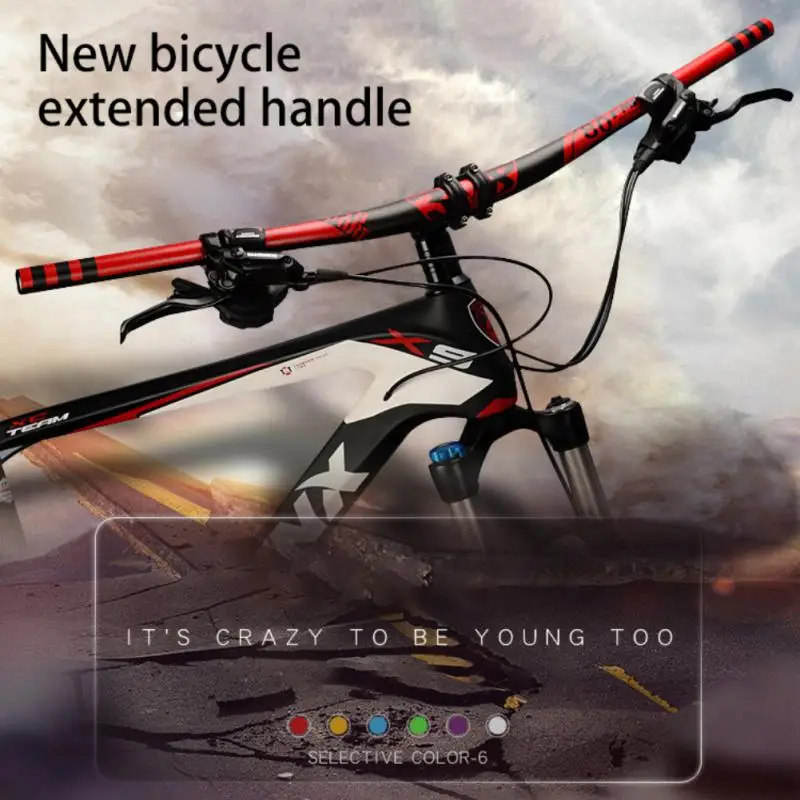 

Bicycle Handlebar Aluminum Alloy MTB Handlebar Cross-country Extensions For Mountain Bikes With Swallow Handlebars Bicycle Parts