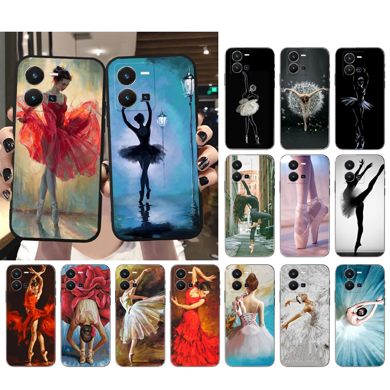 

Phone Case For VIVO Y53S Y33S Y22S Y11S Y31 Y21 Y70 Y20 Y21S Y72 Y35 Y51 Y01 V23E V21 V23 V21E Ballet Dance Girl Case