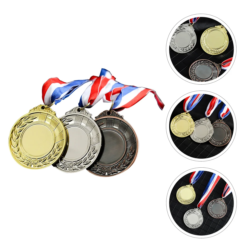 

3 Pcs Soccer Medals The Sports Reward Events Gold Competition Award Metal Golden Child