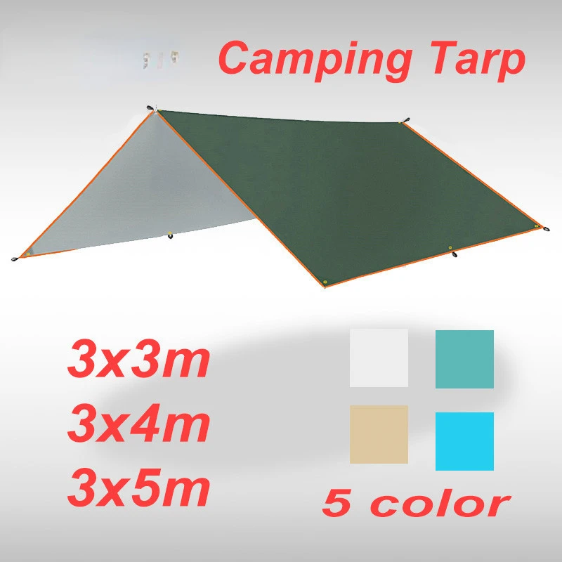 

5x3m 4x3m 3x3m Awning Waterproof Tarp Tent Shade Ultralight Garden Canopy Sunshade Outdoor Camping Tourist Beach Sun Shelter
